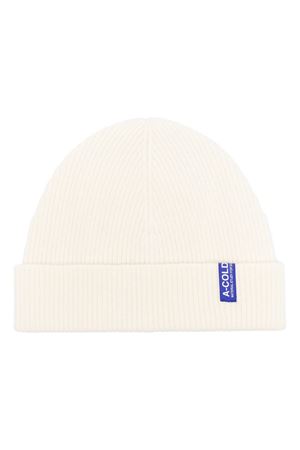 White logo-patch beanie A COLD WALL | ACWUA207BEI